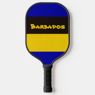 Raquette De Pickleball Colonnes de bande de drapeau de la Barbade