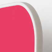 Raquette De Pickleball Colorbloc rose et rouge | Monogramme moderne (Détail gauche)