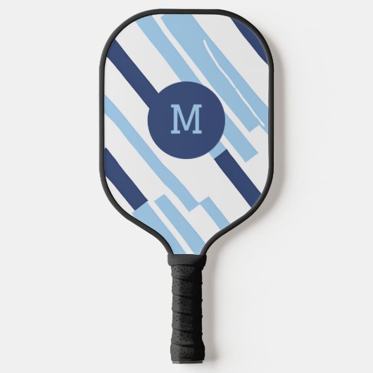 Raquette De Pickleball Colorblock Lumière Monogramme bleu foncé (Recto)