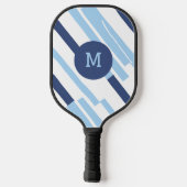 Raquette De Pickleball Colorblock Lumière Monogramme bleu foncé (Verso)