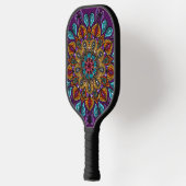 Raquette De Pickleball Coloré Moderne Mandala Trippy Psychedelic Hippie (Gauche)