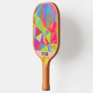 Raquette De Pickleball Coloré Prisme géométrique Kaleidoscope arc-en-ciel