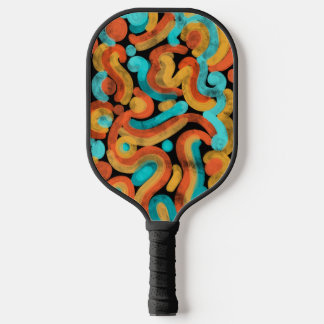 Raquette de pickleball colorée abstraite