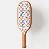 Raquette De Pickleball Colorée Coquette Bows & Stripes Pickleball Paddle (Gauche)