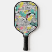Raquette De Pickleball Colorful Urban Graffiti Pattern (3) (Verso)