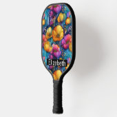 Raquette De Pickleball Colorful Vibrant Poppy Personalized (Gauche)