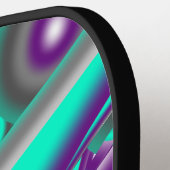 Raquette De Pickleball Concentré Cerclé Au Point Abstrait (Détail gauche)