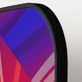 Raquette De Pickleball Conception abstraite en couches de néon (Détail gauche)