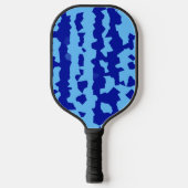 Raquette De Pickleball Conception Abstraite Irrégulière Bleu Cyan (Recto)