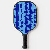 Raquette De Pickleball Conception Abstraite Irrégulière Bleu Cyan (Verso)
