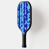 Raquette De Pickleball Conception Abstraite Irrégulière Bleu Cyan (Gauche)