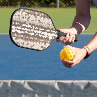 Raquette De Pickleball Conception Abstraite Irrégulière Camo Terre Neutre