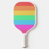 Raquette De Pickleball Conception de bandes de couleurs arc-en-ciel paste (Verso)