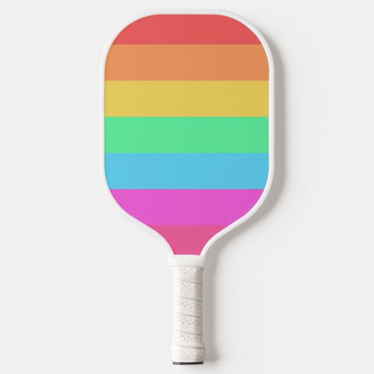 Raquette De Pickleball Conception de bandes de couleurs arc-en-ciel paste (Recto)
