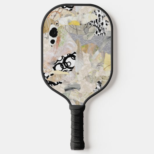 Raquette De Pickleball Conception de collage abstrait élégant neutre (Recto)