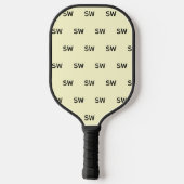 Raquette De Pickleball Conception de monogramme classique simple (Verso)