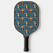 Raquette De Pickleball Conception de motif singe bleu  (Verso)