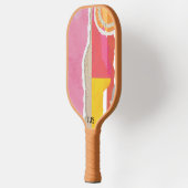 Raquette De Pickleball conception de pickleball de paysage abstrait rose (Gauche)