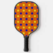 Raquette De Pickleball Conception de points orange bleu jaune (Verso)