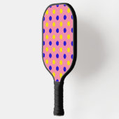 Raquette De Pickleball Conception de points polka rose bleu jaune  (Gauche)
