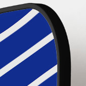 Raquette De Pickleball Conception de rayures bleues et blanches (Détail gauche)
