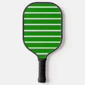 Raquette De Pickleball Conception de rayures vertes et blanches (Verso)