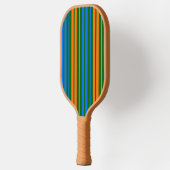Raquette De Pickleball Conception de rayures verticales orange bleu vert (Gauche)