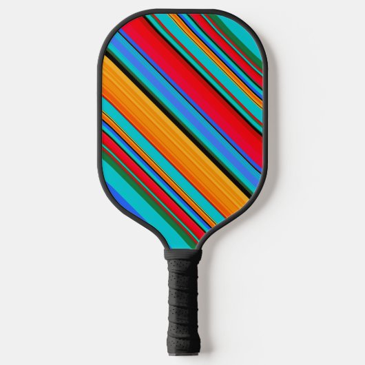 Raquette De Pickleball Conception de serape en bleu rouge jaune Turquoise (Recto)