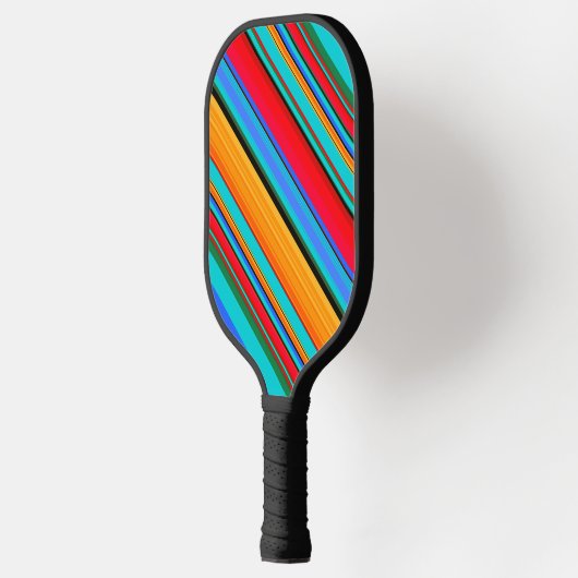 Raquette De Pickleball Conception de serape en bleu rouge jaune Turquoise (Gauche)