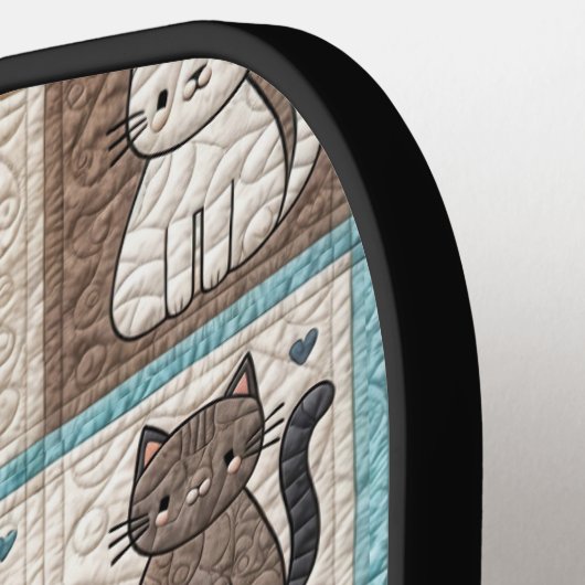 Raquette De Pickleball Conception de surface composée de chats (Détail gauche)