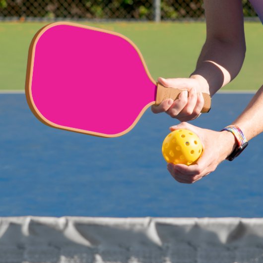 Raquette De Pickleball Conception d'initiales simples rose et bleu sur de (Insitu)