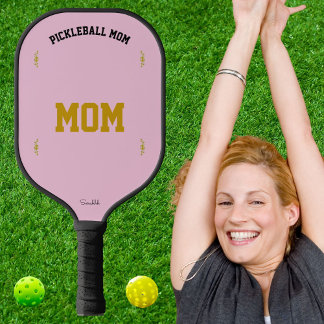Raquette De Pickleball Conception Élégante de Sport Rose avec Nom de Mama