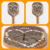 Raquette De Pickleball Connexion Paix au coeur des coquillages sur la pla