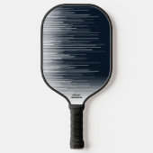 Raquette De Pickleball Cool Abstrait Black White Lines Nom du texte perso (Recto)
