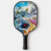 Raquette De Pickleball Cool & Art Abstrait coloré (Verso)