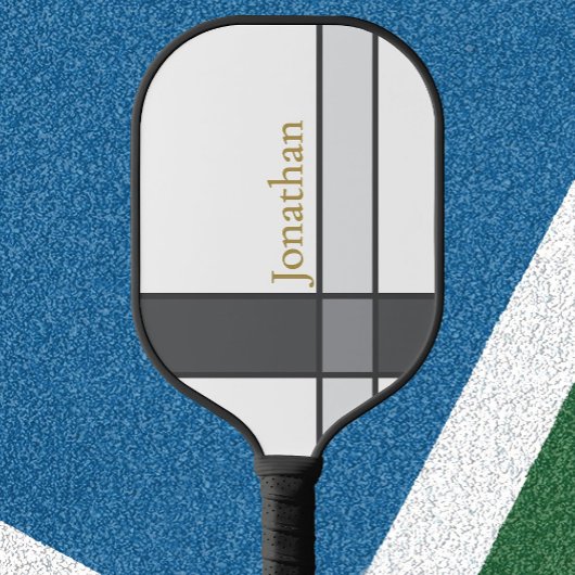 Raquette de pickleball cool blanche grise et or mo