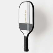 Raquette de pickleball cool blanche grise et or mo (Gauche)
