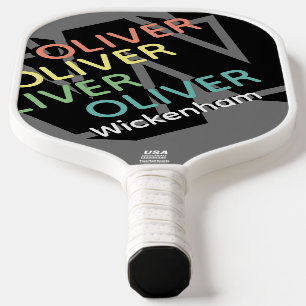 Raquette De Pickleball Cool de nom de couleur répliqué personnalisé moder