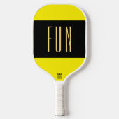 Raquette De Pickleball Cool Lemon Lime Large Centre Black Stripe FUN Text (Recto)