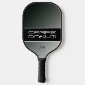 Raquette De Pickleball Cool Pickleball Dink Pun Gradient Initiales Noir (Verso)