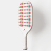 Raquette De Pickleball Cool Retro Jacquard Diamants Motif Monogramme Pick (Gauche)