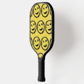 Raquette De Pickleball Cool Sardé Joyeux visage souriant motif jaune (Gauche)