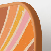 Raquette De Pickleball Cool Spiral Swirl Retro Rays Nom du texte personna (Détail gauche)