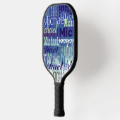 Raquette De Pickleball Cool TableTennis Joueurs Nom Bleu (Gauche)