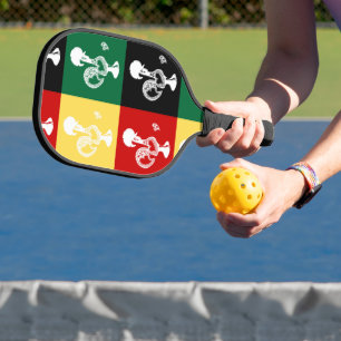 Raquette De Pickleball Coq portugais de Barcelos coloré motif