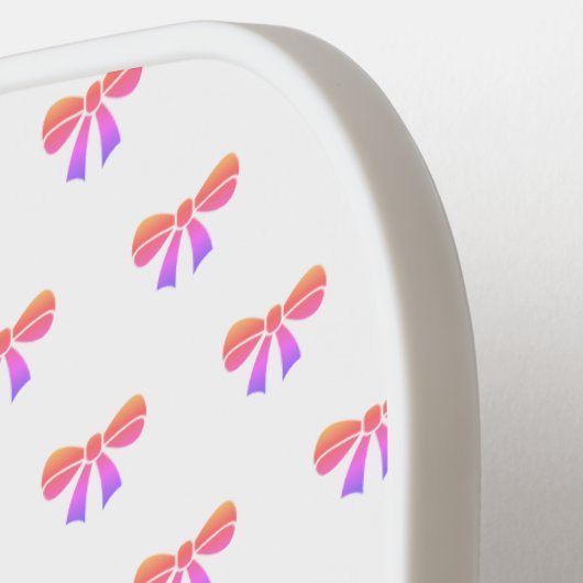 Raquette De Pickleball Coquette Cute Rose Bow Girl Dames Anniversaire (Détail gauche)