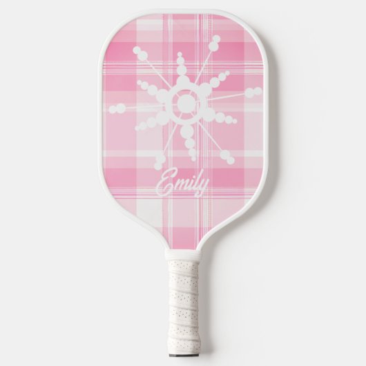 Raquette De Pickleball Coquette Pink Snowflake Nom de l'avion (Recto)