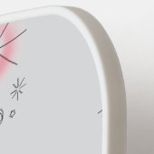 Raquette De Pickleball Coquette rose tendance Monogramme (Détail gauche)