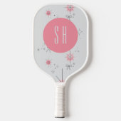 Raquette De Pickleball Coquette rose tendance Monogramme (Verso)