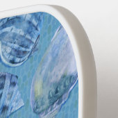 Raquette De Pickleball Coquillages personnalisés Blue Ocean Sands (Détail gauche)